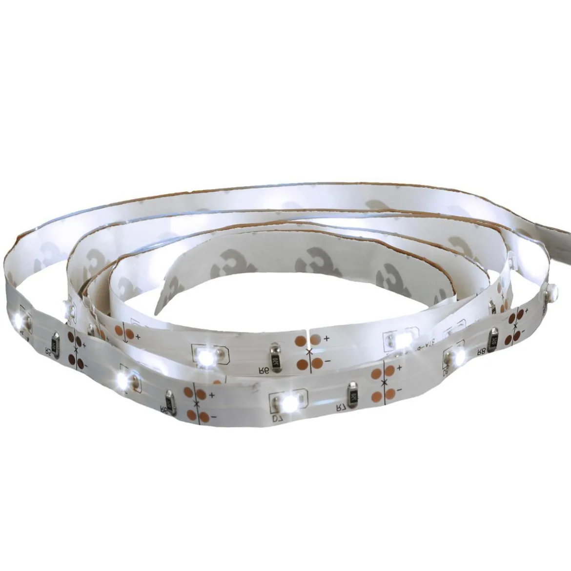 RUBAN LED 1M BLANC FROID A PILES