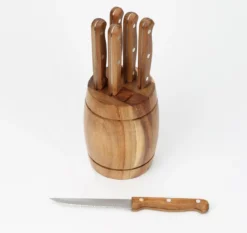 RUSTIKA BLOC DE 6 COUTEAUX STEAK