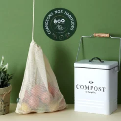 SAC A VRAC REUTILISABLE MAILLES COTON X2