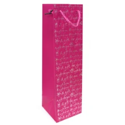 SAC CADEAU BOUTEILLE MOTIF ARGENT PAPIER