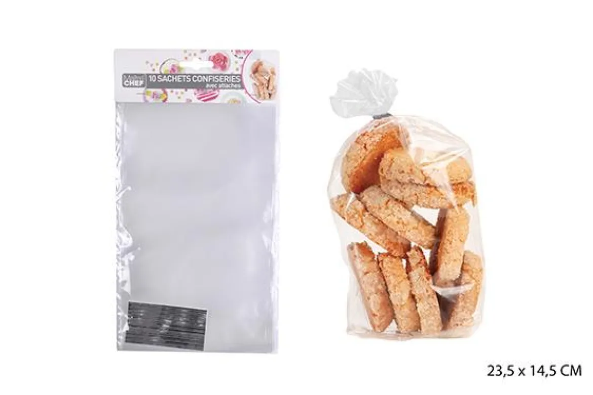SACHET COOKIES 23.5X14.5CM X10PCS