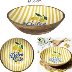 SALADIER MANGUIER DOLCE VITA JAUNE D33CM