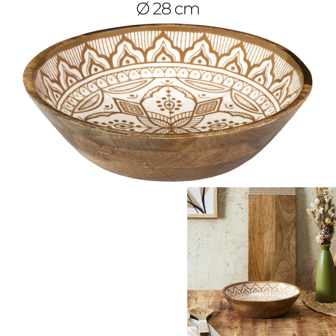 SALADIER MANGUIER DUNE TERRACOTTA D.28CM