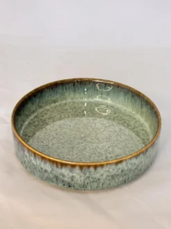 SALADIER VERT EMPILABLE PORCELAINE EMAIL REACTIF 20CM