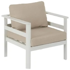 SALON ANGLE PARADIZE BLANC 6 PLACES