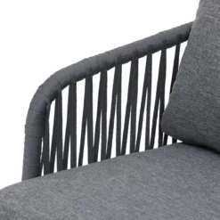 SALON BARCELONE MAILLE GRIS 4 PLACES