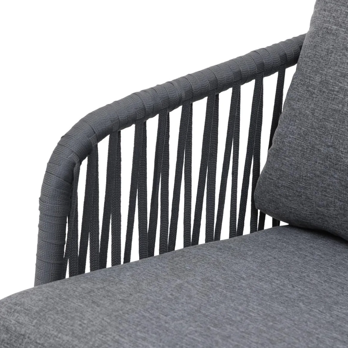 SALON BARCELONE MAILLE GRIS 4 PLACES