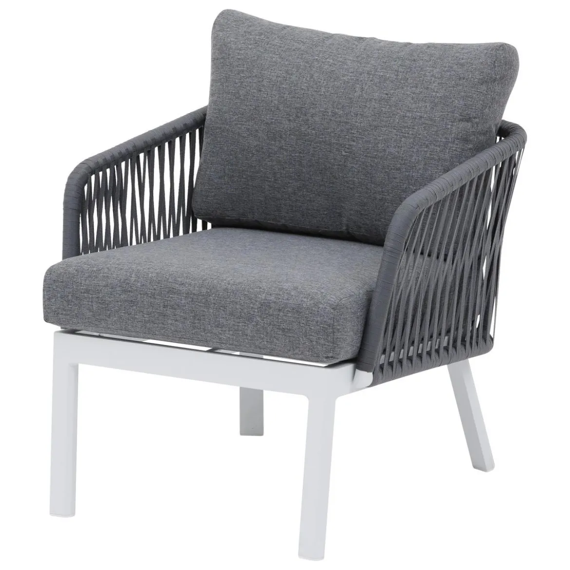SALON BARCELONE MAILLE GRIS 4 PLACES