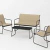 SALON DE JARDIN ESSENTIEL BEIGE 4 PLACES