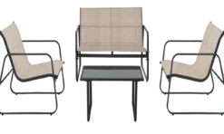 SALON DE JARDIN ESSENTIEL BEIGE 4 PLACES