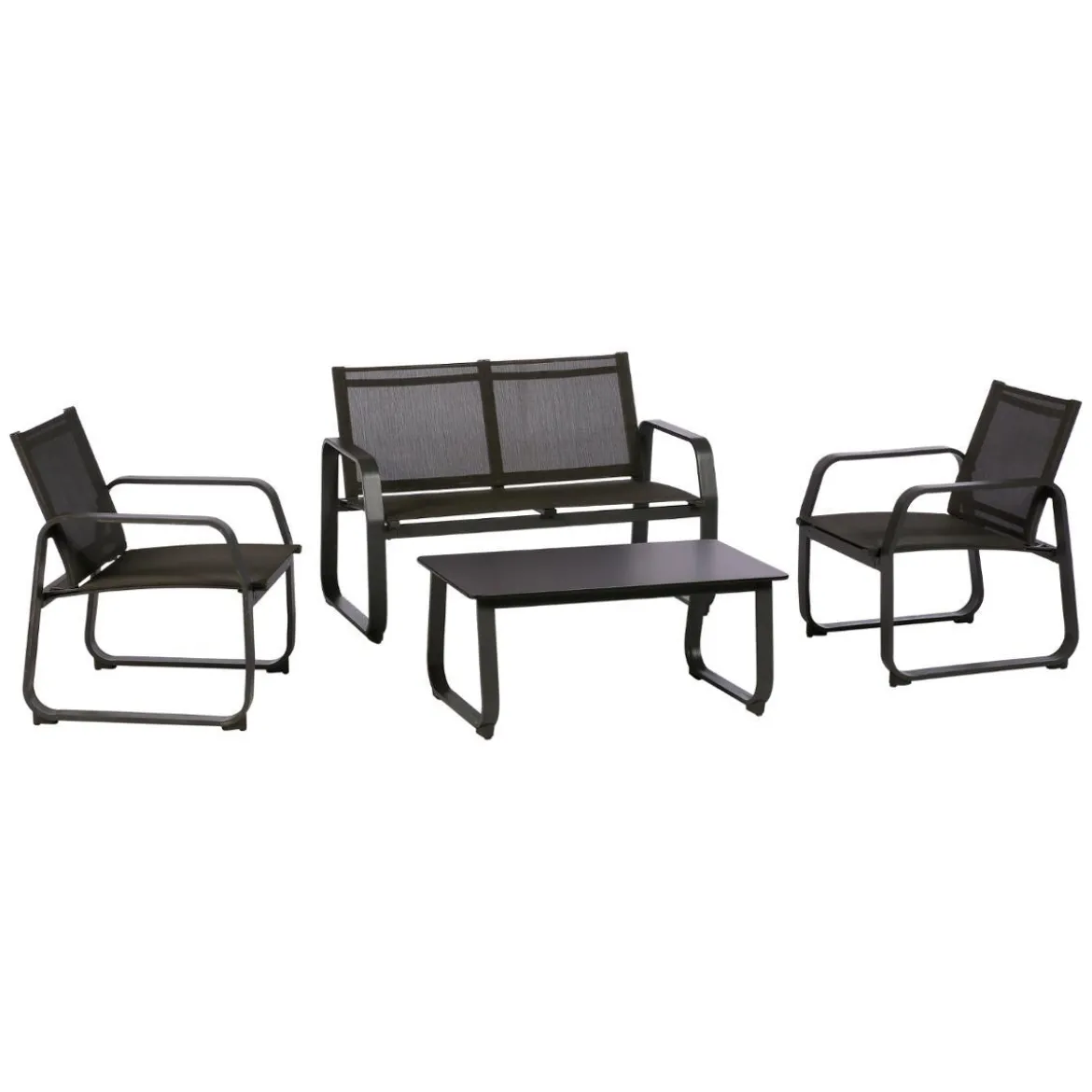 SALON GILI ANTHRACITE CHINE GRAPHITE 4 PLACES