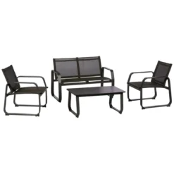 SALON GILI ANTHRACITE CHINE GRAPHITE 4 PLACES