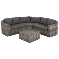 SALON MOOREA ANGLE TERRE D OMBRE 5 PLACES