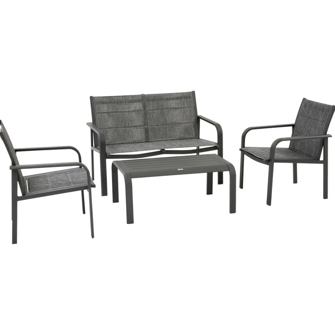 SALON PIAZZA GRAPHITE 4 PLACES