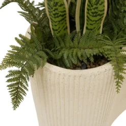 SANSEVIERIA POT CERAMIQUE STRIE SKY H.163CM