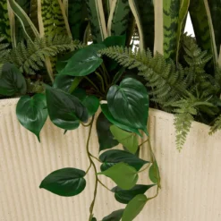 SANSEVIERIA POT CERAMIQUE STRIE SKY H.163CM