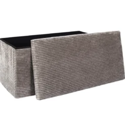 SCOTT COFFRE BANC PLIABLE COTELE TAUPE