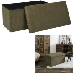 SCOTT COFFRE BANC PLIABLE COTELE VERT