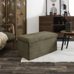 SCOTT COFFRE BANC PLIABLE COTELE VERT
