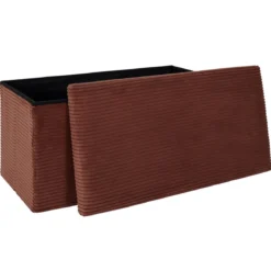 SCOTT COFFRE BANC PLIABLE COTELE TERRACOTTA