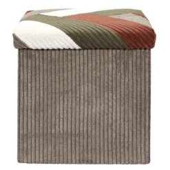SCOTT COFFRE POUF PLIABLE PATCHWORK COTELE