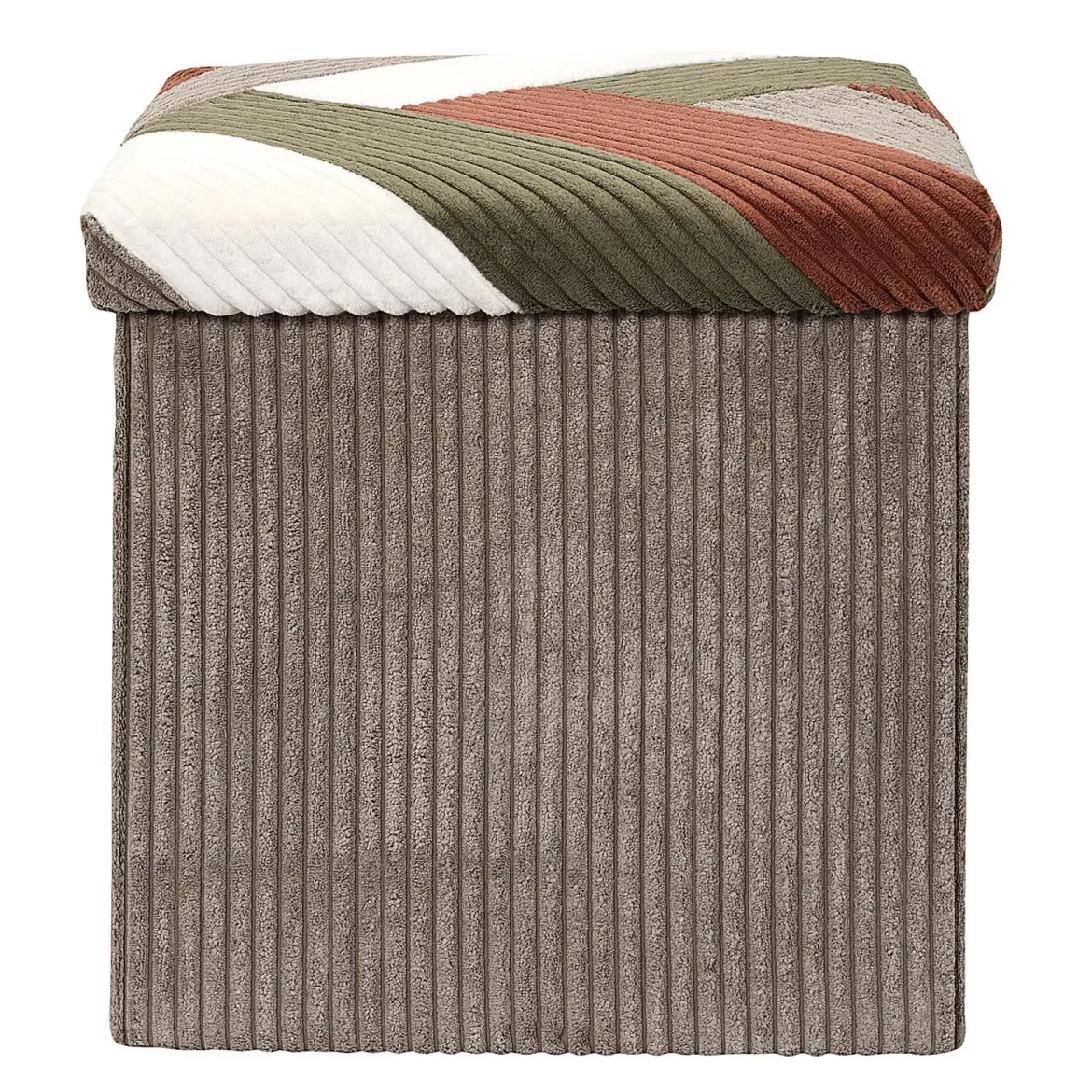 SCOTT COFFRE POUF PLIABLE PATCHWORK COTELE