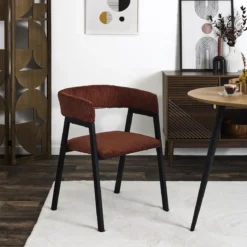 SCOTT FAUTEUIL DESIGN COTELE TERRACOTTA