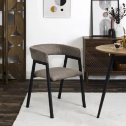 SCOTT FAUTEUIL DESIGN COTELE TAUPE