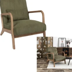 SCOTT FAUTEUIL SALON COTELE VERT