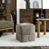 SCOTT POUF COTELE TRESSE TAUPE