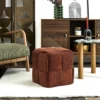 SCOTT POUF COTELE TRESSE TERRACOTTA