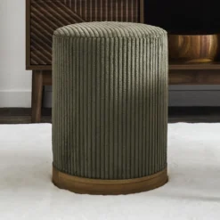 SCOTT POUF COTELE VERT