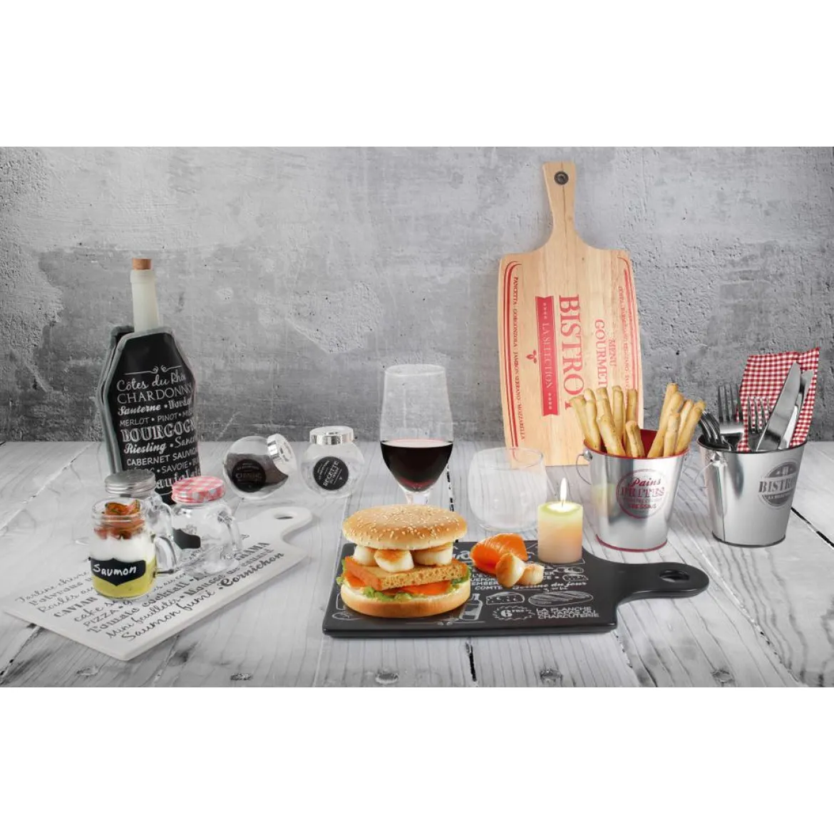 SEAU DE TABLE EN METAL 10.5X7.6X10.2CM