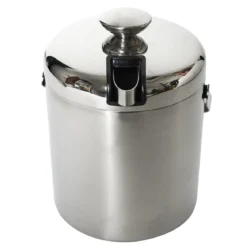 SEAU GLACE METAL COUVERCLE ET PINCE 1.3L