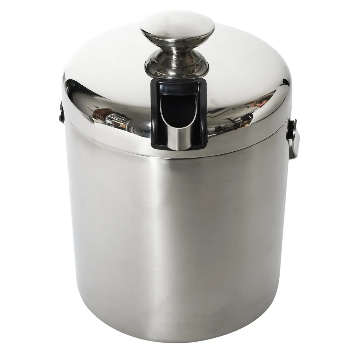 SEAU GLACE METAL COUVERCLE ET PINCE 1.3L