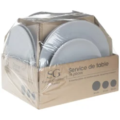 SERVICE 18 PIECES COLORAMA GRIS