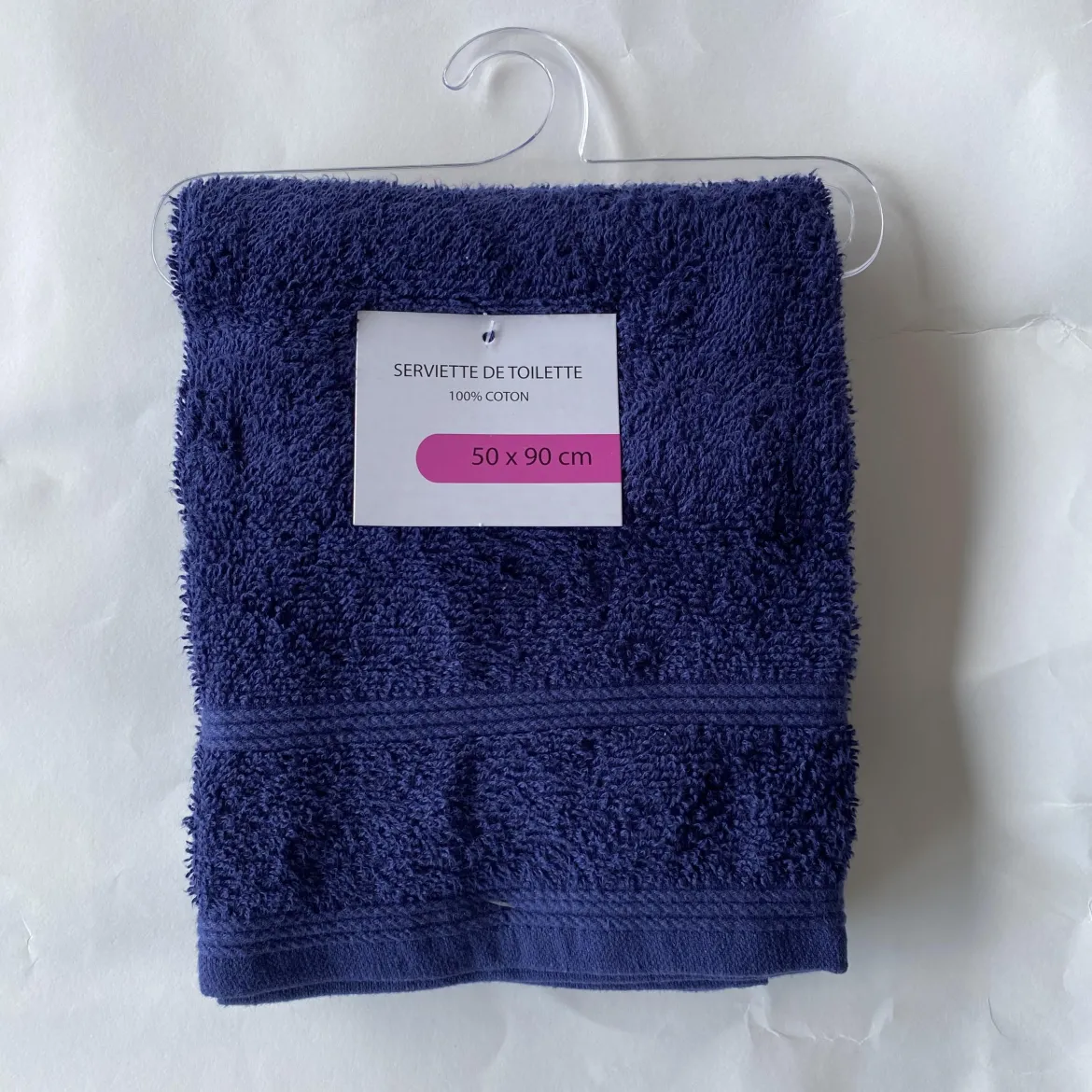 SERVIETTE TOILETTE 50X90CM BLEU