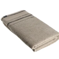 SERVIETTE BAIN 90X150CM COTON FICELLE NOIR