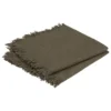 SERVIETTE COTON FRANGE MAHA KAKI 40X40CM X2 PIECES