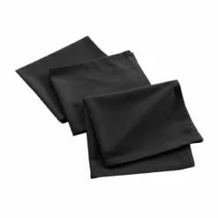 3 SERVIETTES DE TABLE 40X40CM RECYCLE UNI NOIR