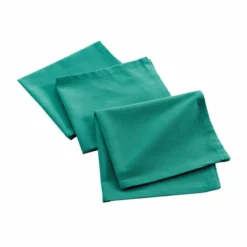 3 SERVIETTES DE TABLE 40X40CM RECYCLE UNI EMERAUDE