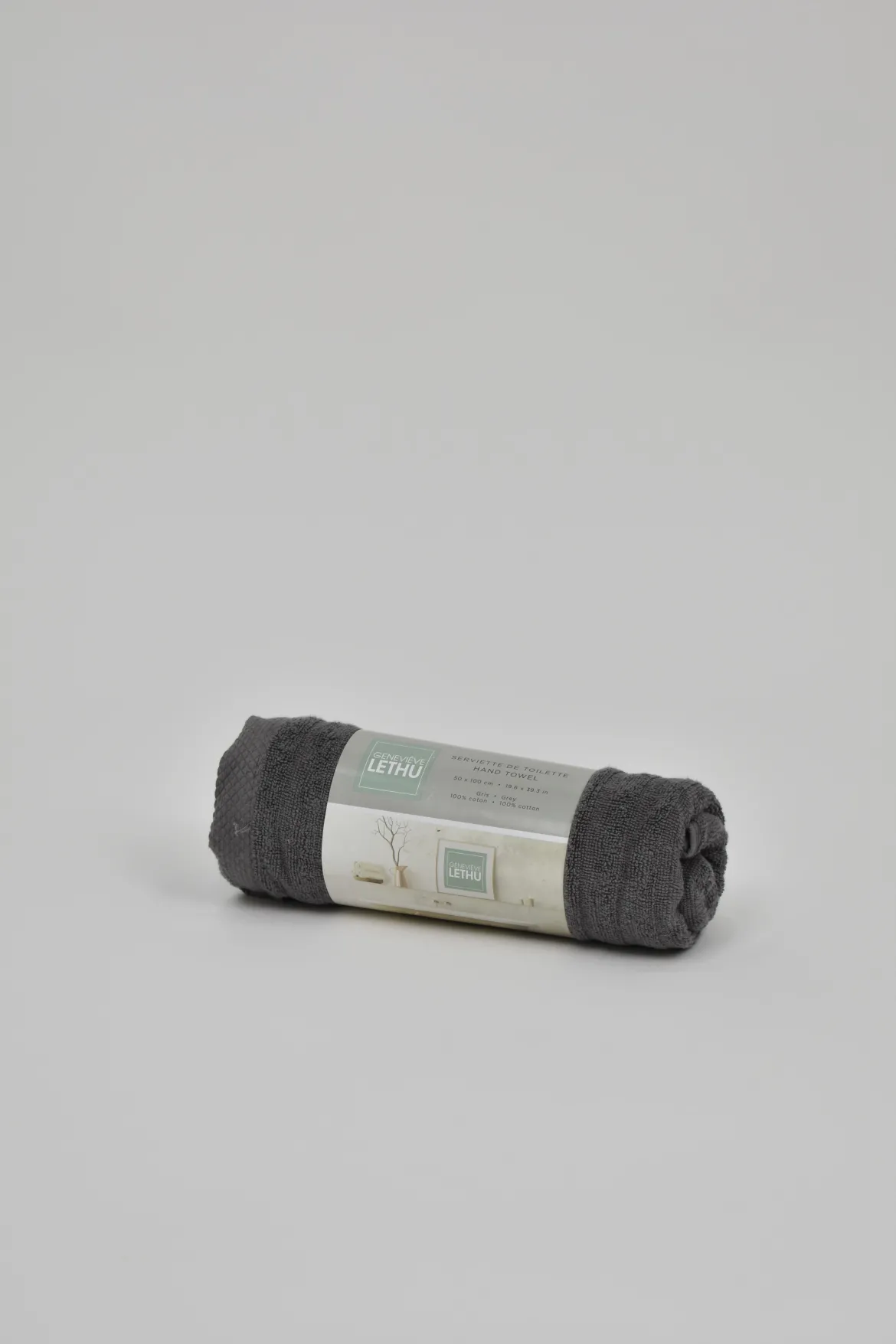 SERVIETTE TOILETTE 50X100CM GENEVIEVE LETHU 550G GRIS