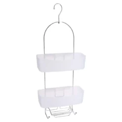 SERVITEUR METAL 2 PANIERS ET PORTE SAVON FILAIRE CHROME