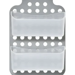 SERVITEUR PAROI DE DOUCHE ET 2 PANIERS GRIS TRANSPARENT