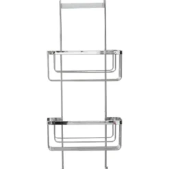 SERVITEUR PAROI DOUCHE 2 PANIERS 2 CROCHETS CHROME
