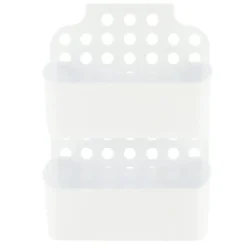 SERVITEUR POUR PAROI DE DOUCHE ET 2 PANIERS BLANC