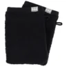 SET 2 GANTS TOILETTE 15X21CM COTON NOIR