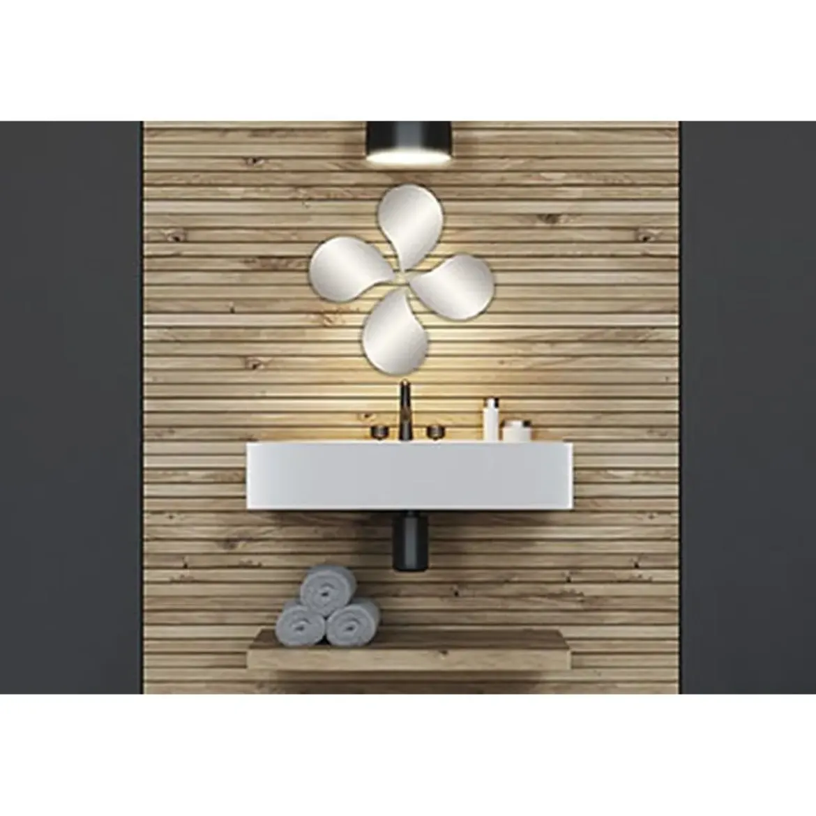 SET 4 MIROIRS GOUTTE D EAU 19X14.5CM UNI