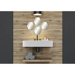 SET 4 MIROIRS HEXAGONAUX 17.5X20CM UNI