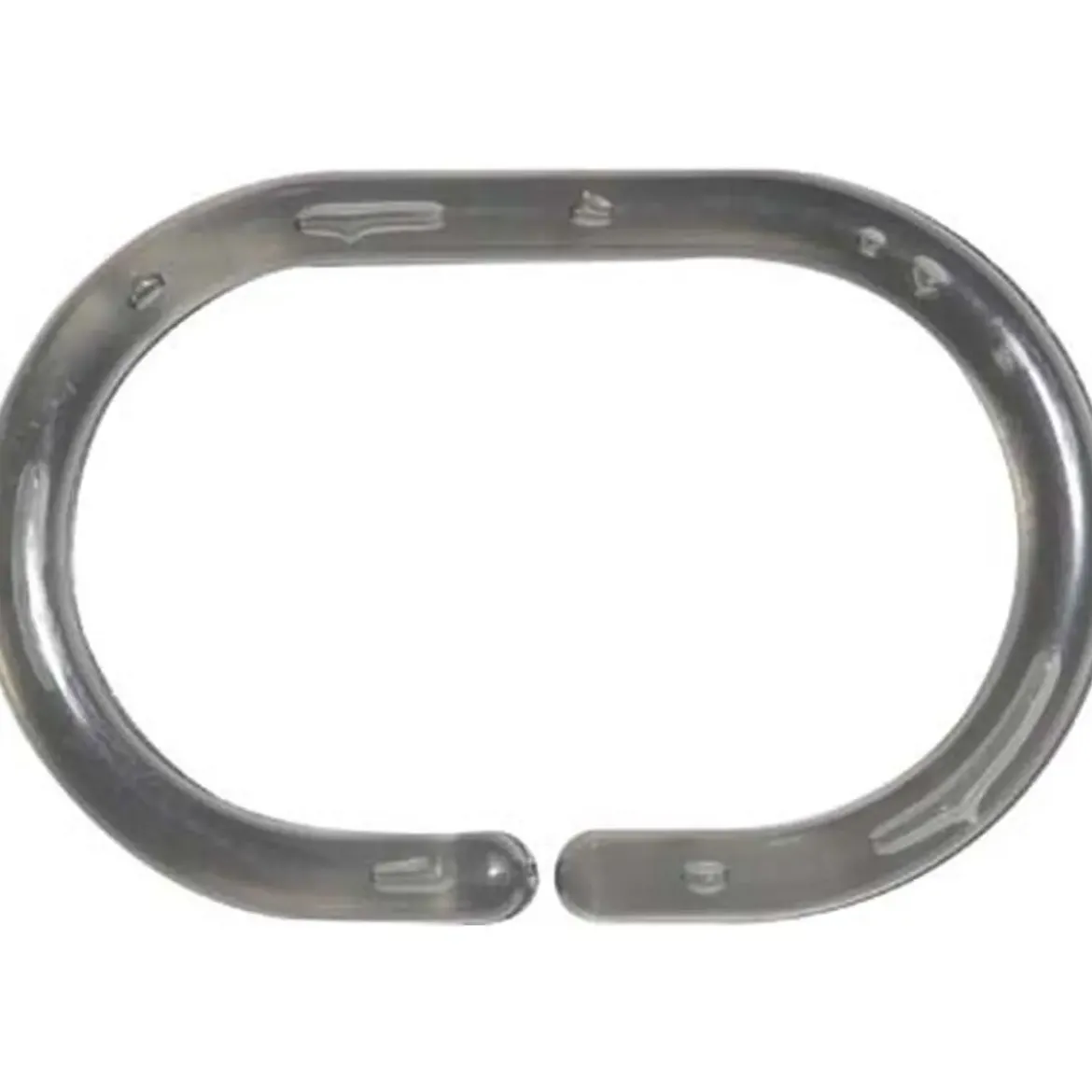 SET DE 12 ANNEAUX DE DOUCHE PS GRIS TRANSLUCIDE